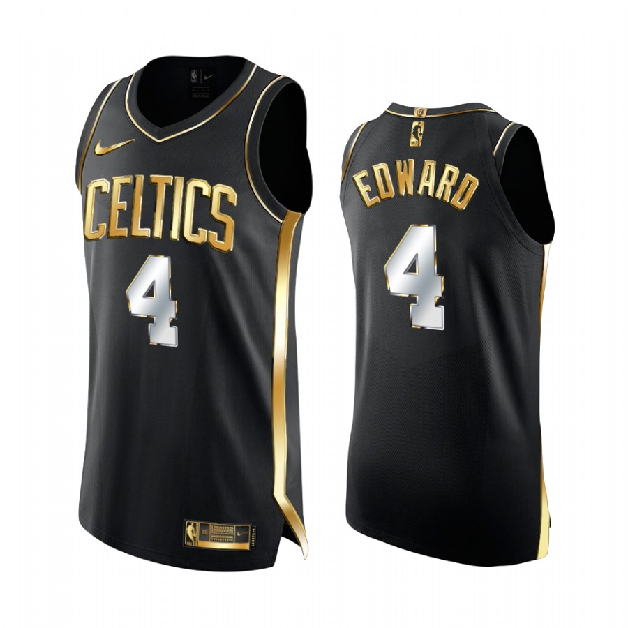 Men's Boston Celtics Carsen Edward #4 Limited Edition Black Golden 2020-21 Jersey 2401BTTA